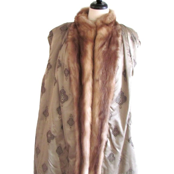 Designer Balencia Honey Blonde Soft Pelt's Long Length Mink Coat Large - Picture 16 of 16